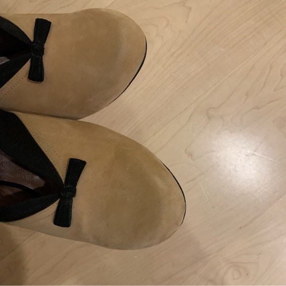 Tabitha Simmons wedges two tone suede/fabric 40/9 - Picture 9 of 11